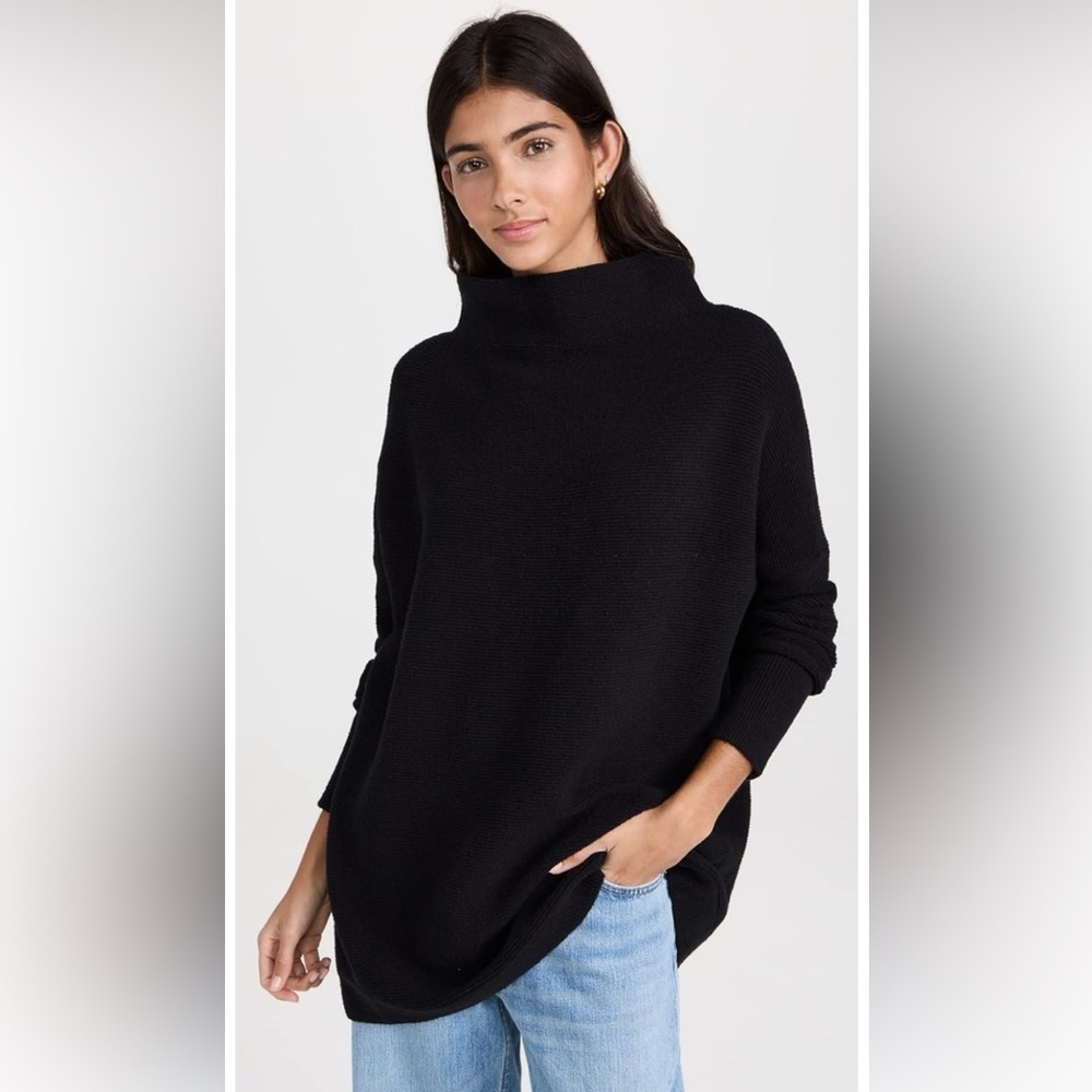 Free People Black Ottoman Slouchy Tunic